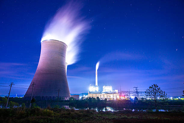 istock Thermal power plant at night 2210875493