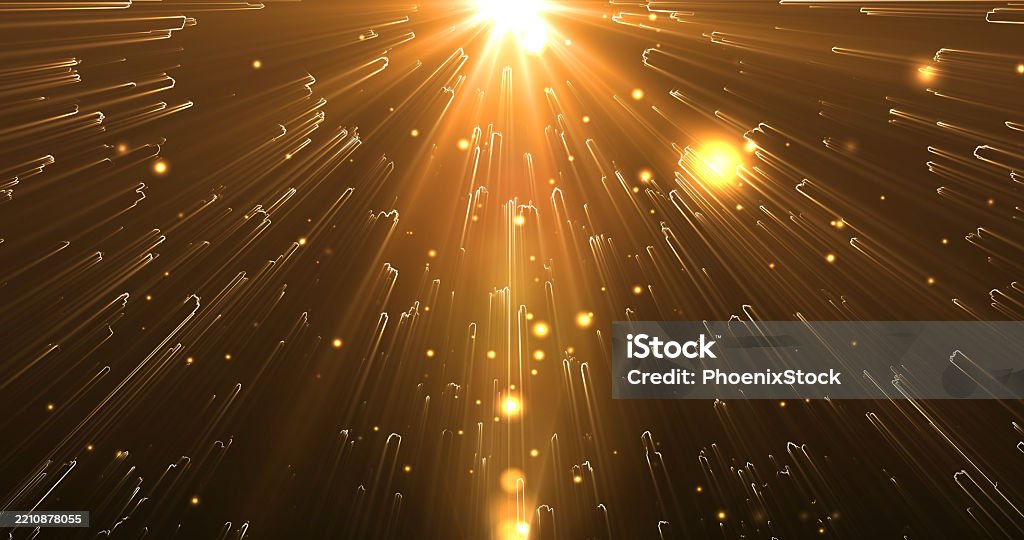 Falling Rays Illustration God Rays Falling Particles Moving Sunlight Lens Flare Magical Fantasy ...