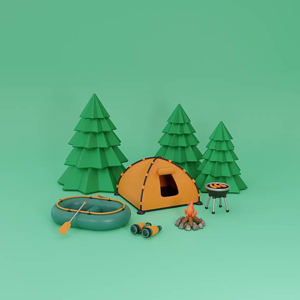 istock 3D concept of active recreation in nature. 2210879639