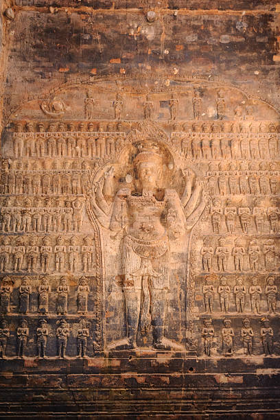 istock Bas-relief sculpture at Prasat Kravan, Siem Reap, Cambodia. 2210887735