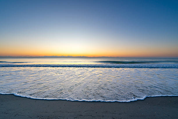 Beach in rockanje at sunset
