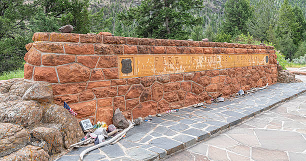 Wyoming, USA - June 17 2025;  1937 Blackwater wild fire firefighters memorial