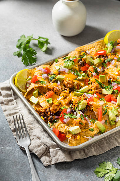 istock Homemade Vegan Loaded Sheet Pan Nachos 2210930067