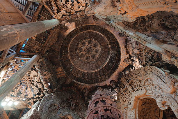 istock The Intricate and Detailed Architectural Features of an Ornate and Decorative Ceiling 2210946310