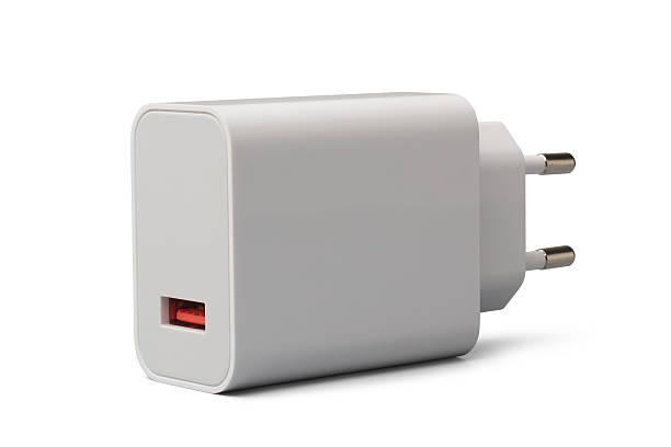 istock two pin power adapter plug with usb port isolated 2210950701