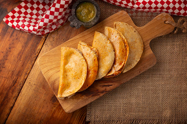 istock Tacos de canasta assortment flatlay 2210955958