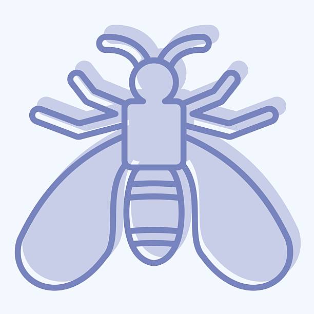 Icon Wasp. related to Insects symbol. two tone style. design editable Icon Wasp. related to Insects symbol. two tone style. design editable scorpion anatomy stock illustrations