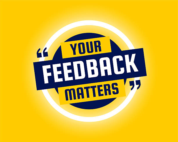 customer feedback and opinion matter background with neon effect customer feedback and opinion matter background with neon effect vector constructive feedback stock illustrations