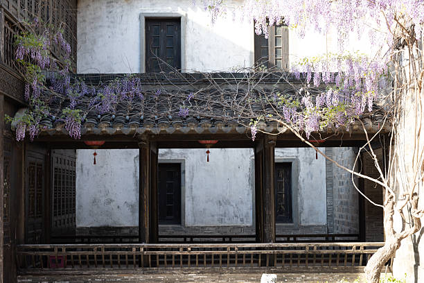 Traditional Chinese Roof Architecture against Blue Sky