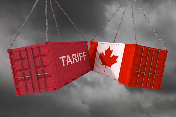istock US tariff on Canada product import trade war cargo shipping container 2210970618