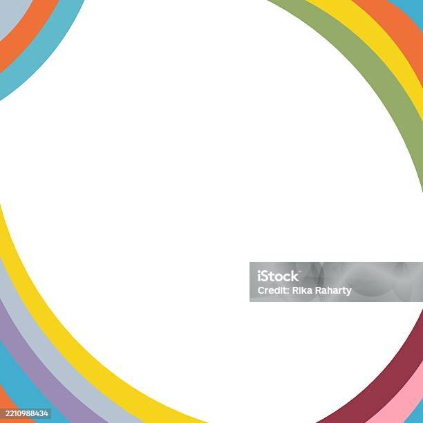 Colorful Curve Border Frame Vector Stock Illustration - Download Image ...