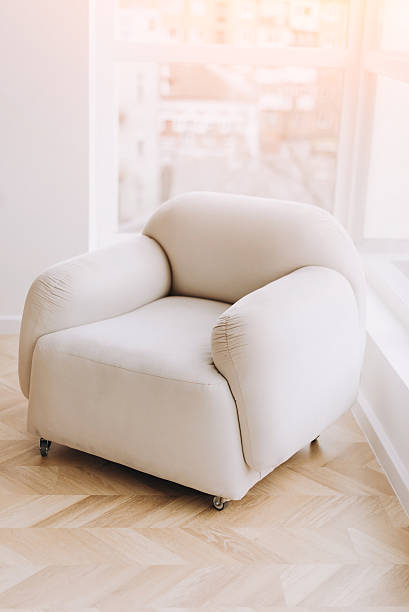 istock Cozy Modern Armchair Bathed in Natural Light 2210989560