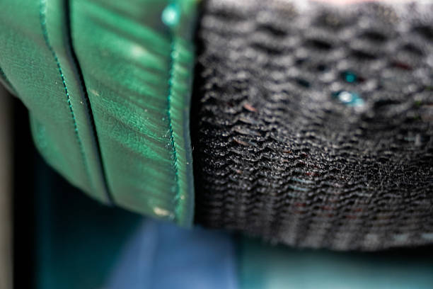Close up of a green fabric