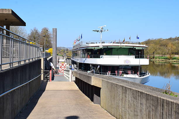 Grevenmacher, Luxembourg - 03/28/2025: cruise ship Princesse Marie Astrid docked