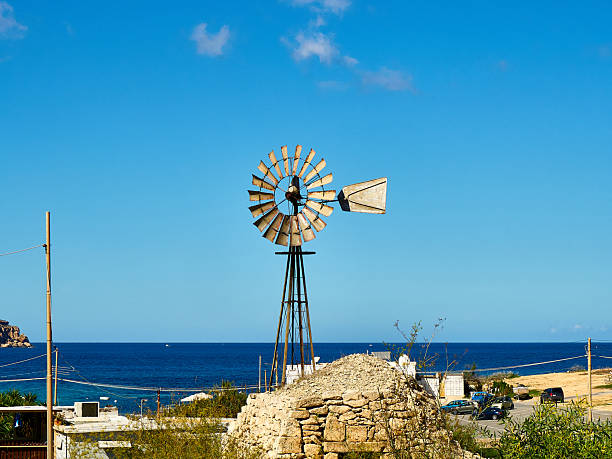 Classic vintage style windmill used on farms