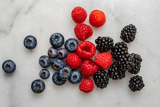 Raspberry, Blueberry, Blackberry - Fruit, Forest, Berry Fruit, Food and drink, White Background, Fruit, Variation
