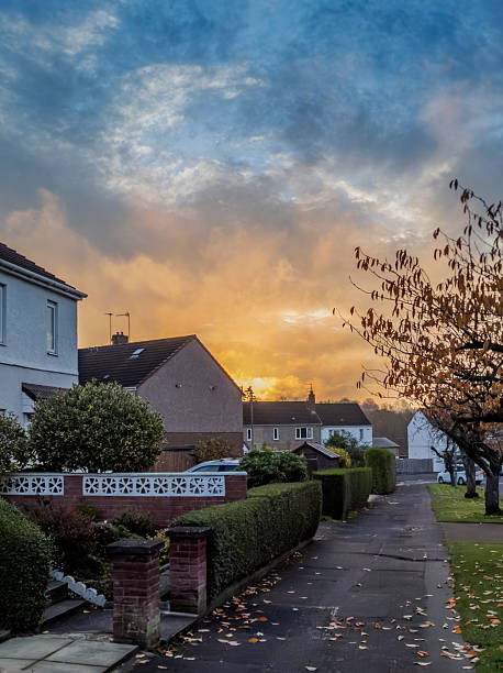 istock A residential street scene, during sunrise 2211015637