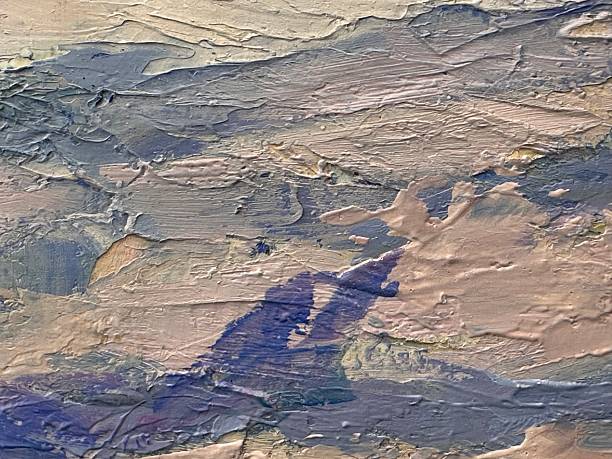 istock Abstract textured painting in soft neutral tones with impasto technique 2211017398