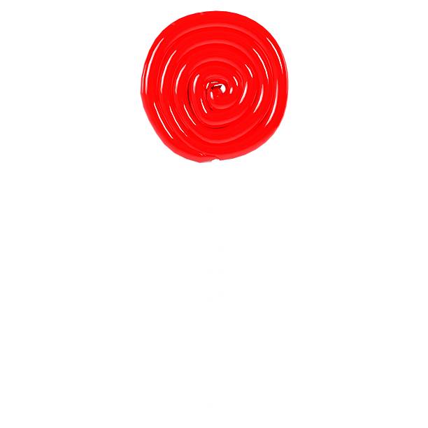 istock Red swirl on isolated on white background 2211047175