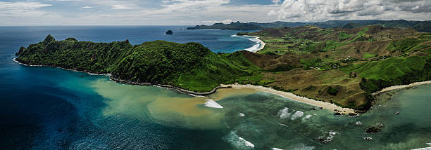 istock Panoramic view of tropical island and reef, Lombok 2211047486