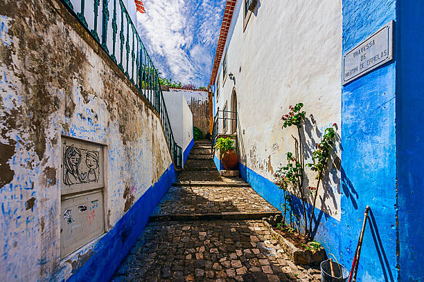 11-05-2022-Obidos Castle, Portugal: A well-preserved medieval castle located in the civil parish of Santa Maria, São Pedro e Sobral da Lagoa, in the portuguese municipality of Óbidos.