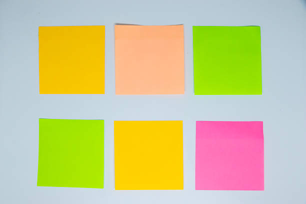 istock Set of blank sticky note with abstract background 2211062789