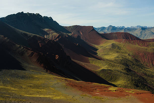Awe-inspiring view of Red Valley in Vinicunca, Peruvian Andes