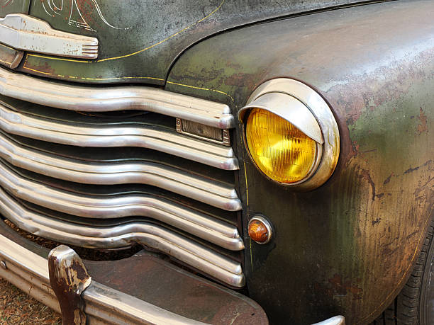 istock Old truck grill and headlights rusty 2211079945