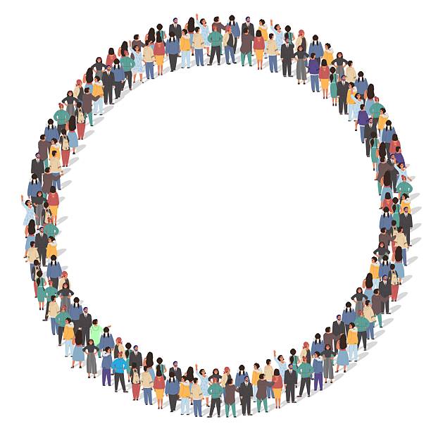 istock A diverse group of people stands shoulder to shoulder, forming a large circle. They engage in a moment of connection and unity, showcasing community spirit and togetherness 2211080313