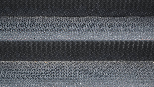 long concrete stairs with rails