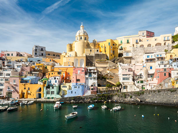 istock Rainbow by the Sea: Corricella from Above, Procida, Italy 2211083268