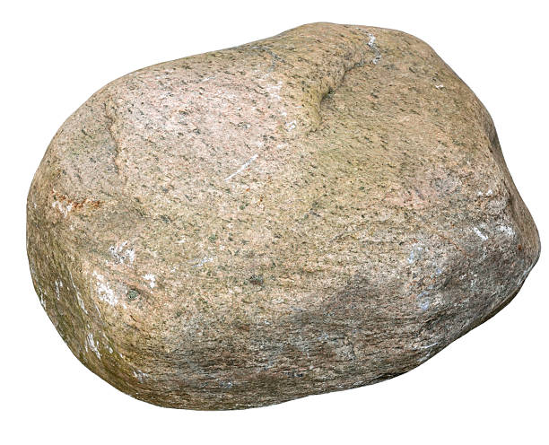 istock Large stone isolated isolated on white background. 2211094266