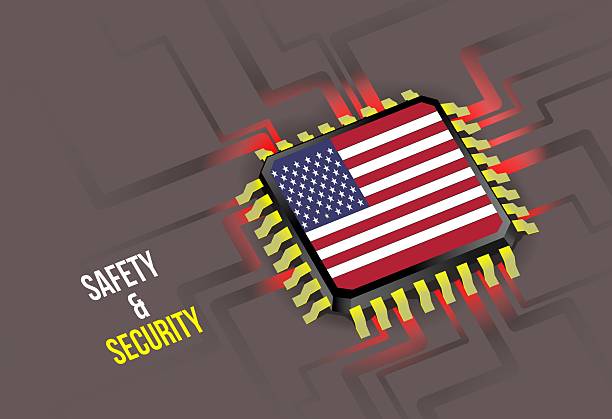 istock rendering illustration of 3D rendering Made in USA with safety and security 2211098299