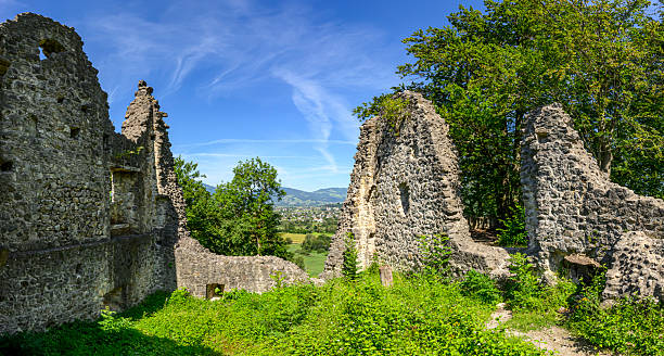 Ruins of the castle Neuburg in Koblach in Austria