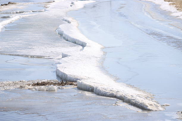 The river ice breaks and the wildlife shows back up.