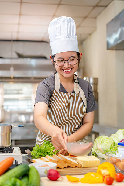 istock Chef preparing food ingredients  in Professional Kitchen 2211123815
