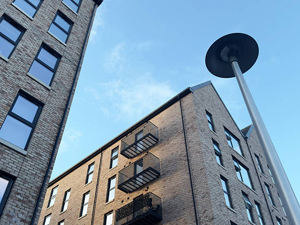 Modern high rise flats at Glasgow Harbour UK