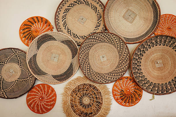 istock Traditional Handwoven Baskets in Natural and Earth Tones 2211136454