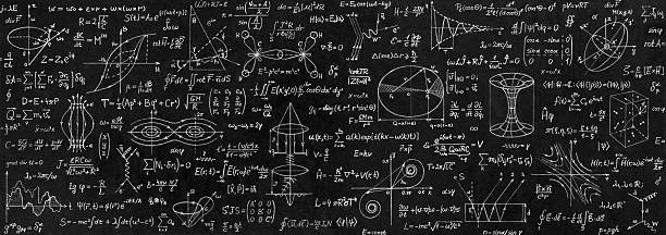 istock Wide board with scientific formulas and calculations in physics and mathematics. Scientific and educational background. 2211148240