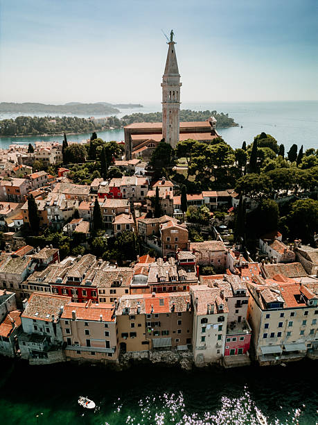 istock Rovinj old town from a drone 2211152770