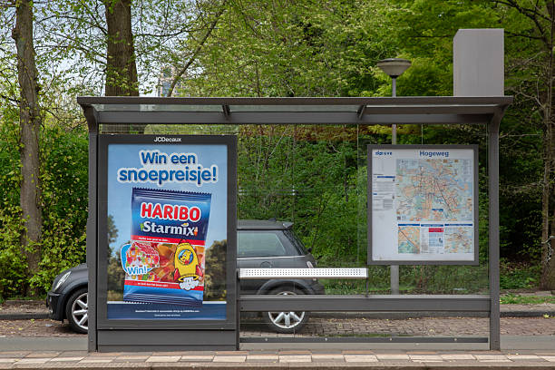 Billboard Haribo Stermix Candy At The Tram And Bus Stop Hogeweg At Amsterdam The Netherlands 17-4-2025