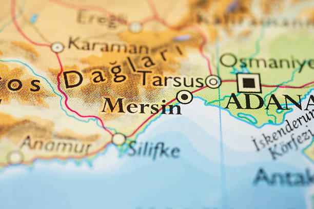 Regional map macro view with Mersin and Adana.