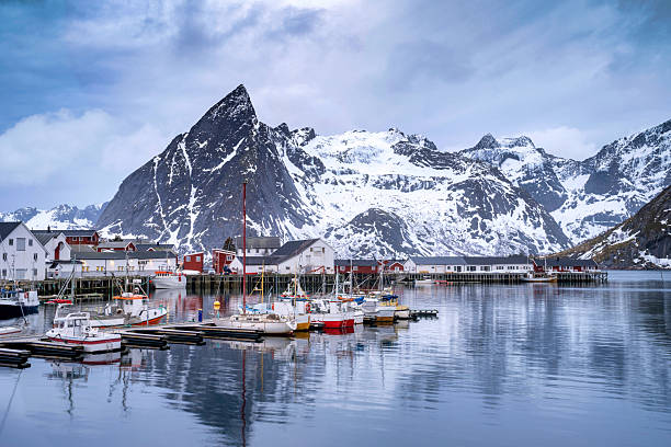 istock Small harbor in Norway lofotens - Hamnoy 2211158691