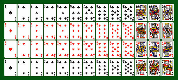 istock Poker playing cards. Full deck of playing cards for solitaire and digital computer games. Design elements for casino and gambling. Vector illustration collection 2211162842