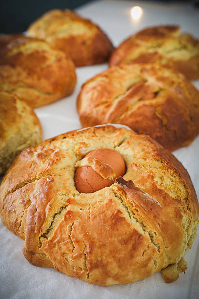 istock Traditional Portuguese Easter Folar with Whole Egg 2211167522