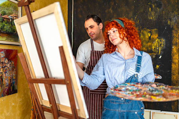 istock Having fun with my art teacher 2211170868