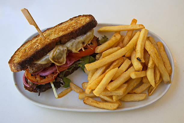Steak sandwich in a restaurant in Australia
