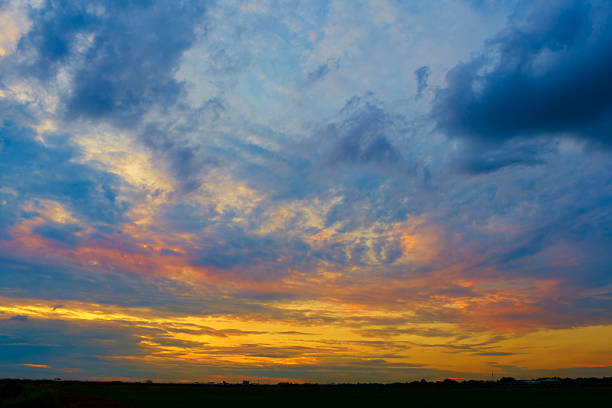Sunset, sunrise sky and cloudy, beautiful nature