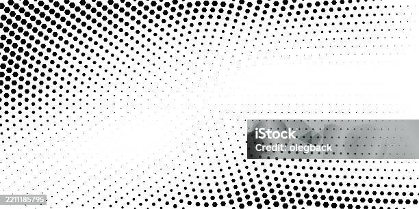 White Point Pattern Halftone Halftone Dot Background Geometric Black And White Point Pattern With ...