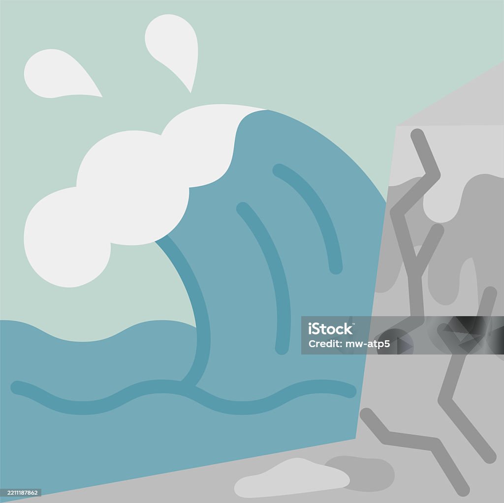 Infrastructure icon: Deteriorated and dilapidated breakwater (coast) Architecture stock vector Infrastructure icon: Deteriorated and dilapidated breakwater (coast) Architecture stock vector